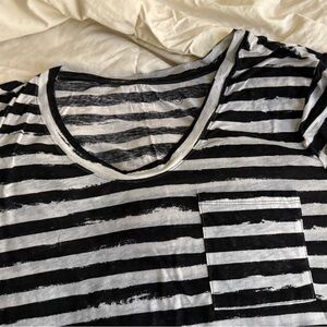 Treasure & Bond Black and White Striped T-Shirt